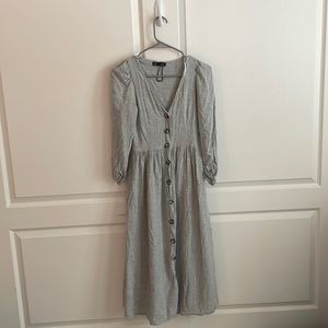 Zara grey button down maxi dress